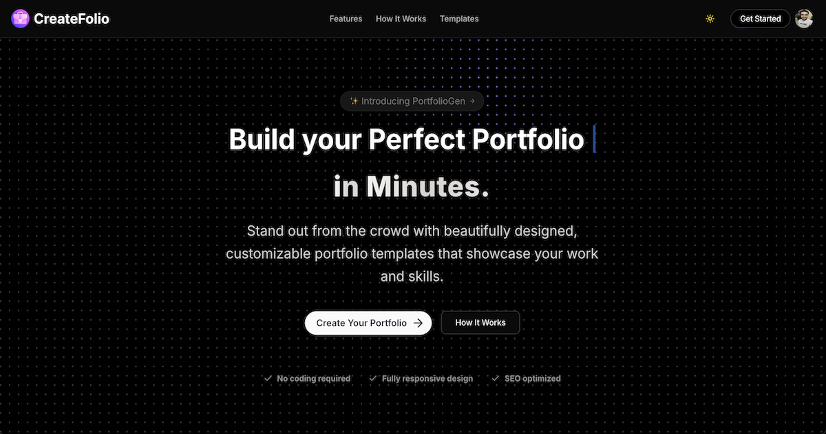 Createfolio Create Your Professional Portfolio